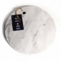 Rundes Design Weiß Carrara Marmor Schneidebrett Made in Italy - Mascha