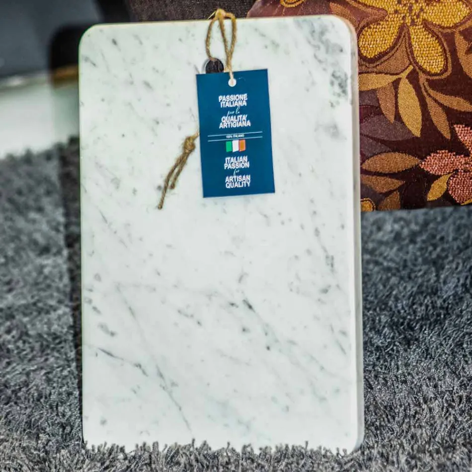 Schneidebrett in Carrarra White Marble von Made in Italy Design - Masha Viadurini