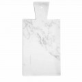Modernes Schneidebrett aus weißem Carrara-Marmor Made in Italy - Biblon