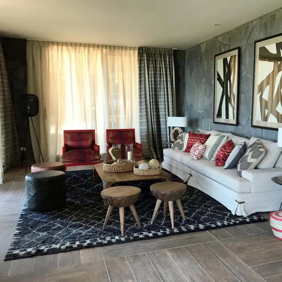 Handgefertigter Langflor-Wollteppich, handgeknüpft in der Türkei – Benedetta Viadurini