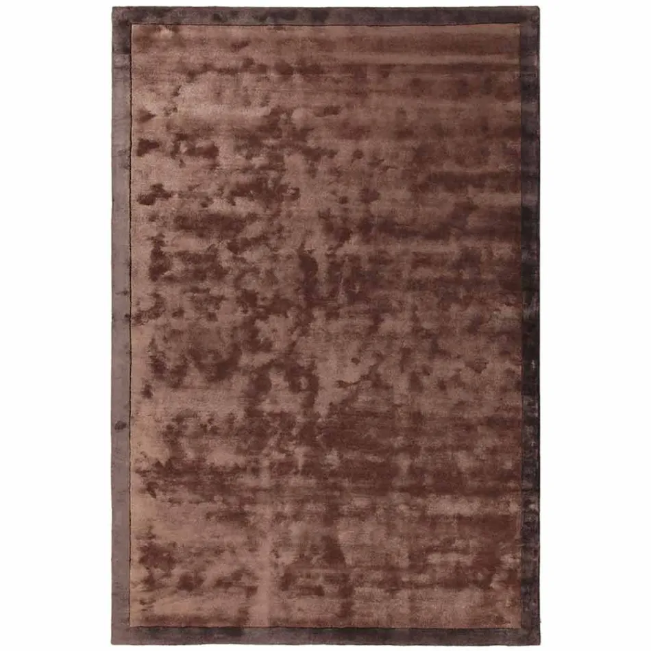 Umrandeter Teppich aus Baumwolle und farbiger Viskose für Wohnzimmer - Planetarium Viadurini