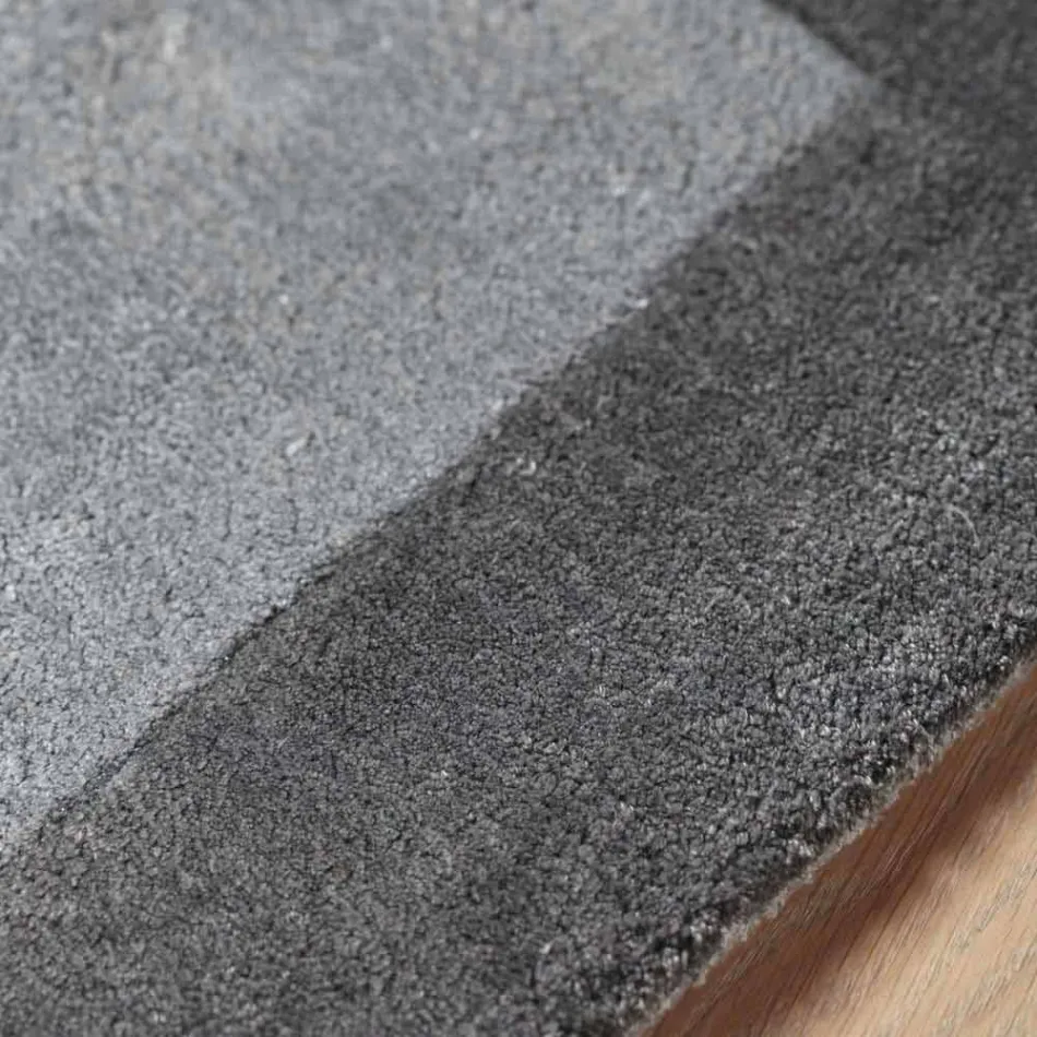 Umrandeter Teppich aus Baumwolle und farbiger Viskose für Wohnzimmer - Planetarium Viadurini