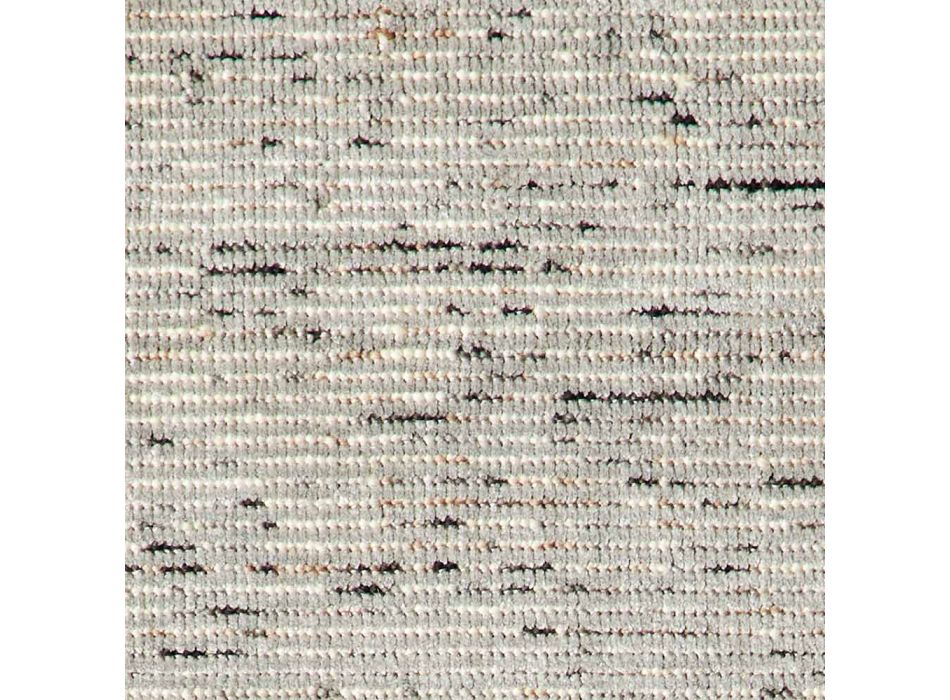 Wohnzimmerteppich aus Baumwolle, Viskose und Wolle. Hergestellt auf einem manuellen Webstuhl – Melita Viadurini