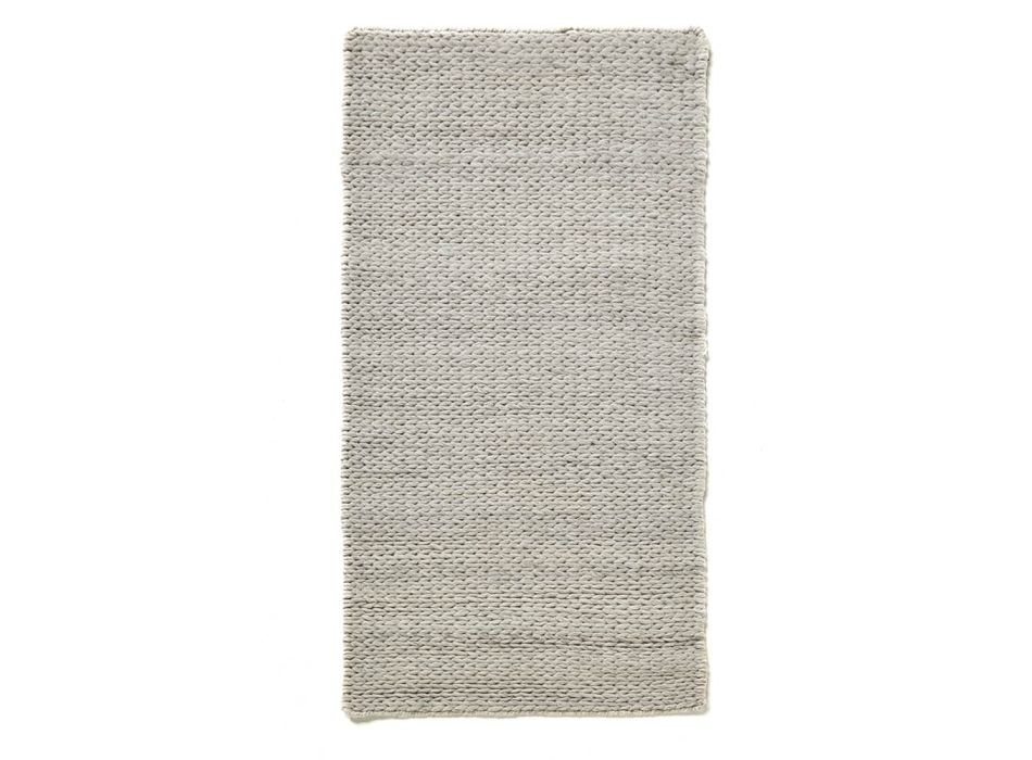 Moderner handgewebter Wohnzimmerteppich aus Polyester und Baumwolle – Tabatha Viadurini