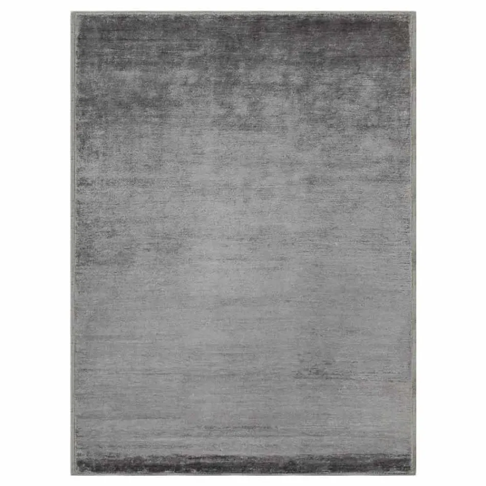 Farbiger und moderner Designteppich aus Seide und Baumwolle 2 Dimensionen - Zefiro Viadurini