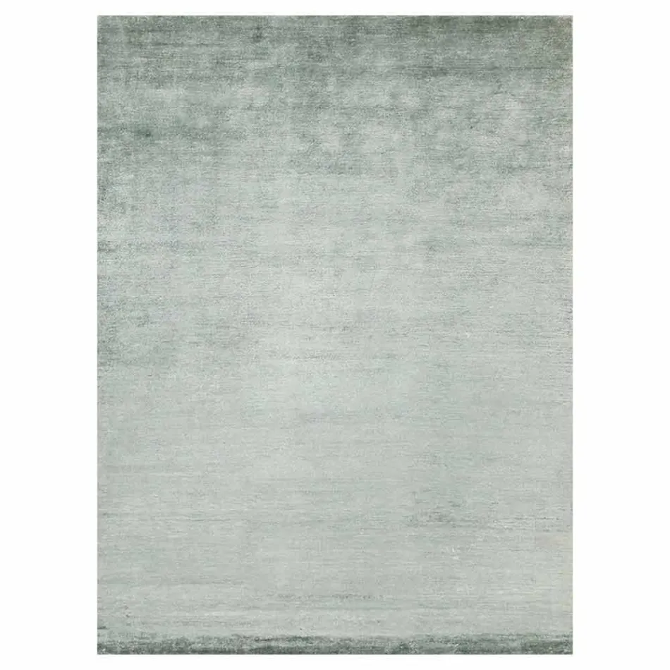 Farbiger und moderner Designteppich aus Seide und Baumwolle 2 Dimensionen - Zefiro Viadurini