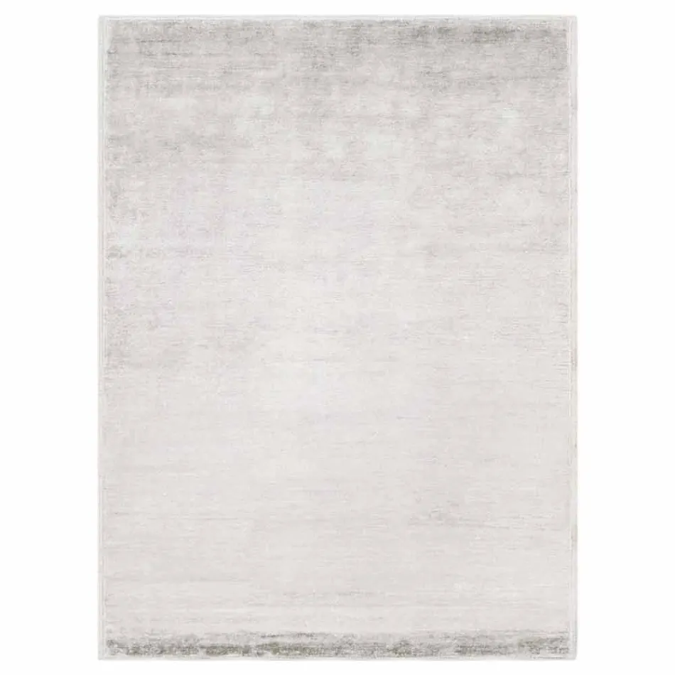 Farbiger und moderner Designteppich aus Seide und Baumwolle 2 Dimensionen - Zefiro Viadurini