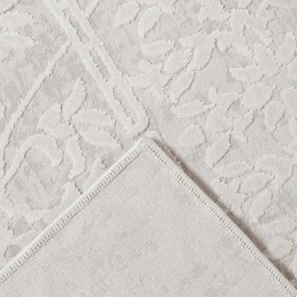 Designteppich mit beigem Design aus Polyester und Viskose - Okzitanien Viadurini