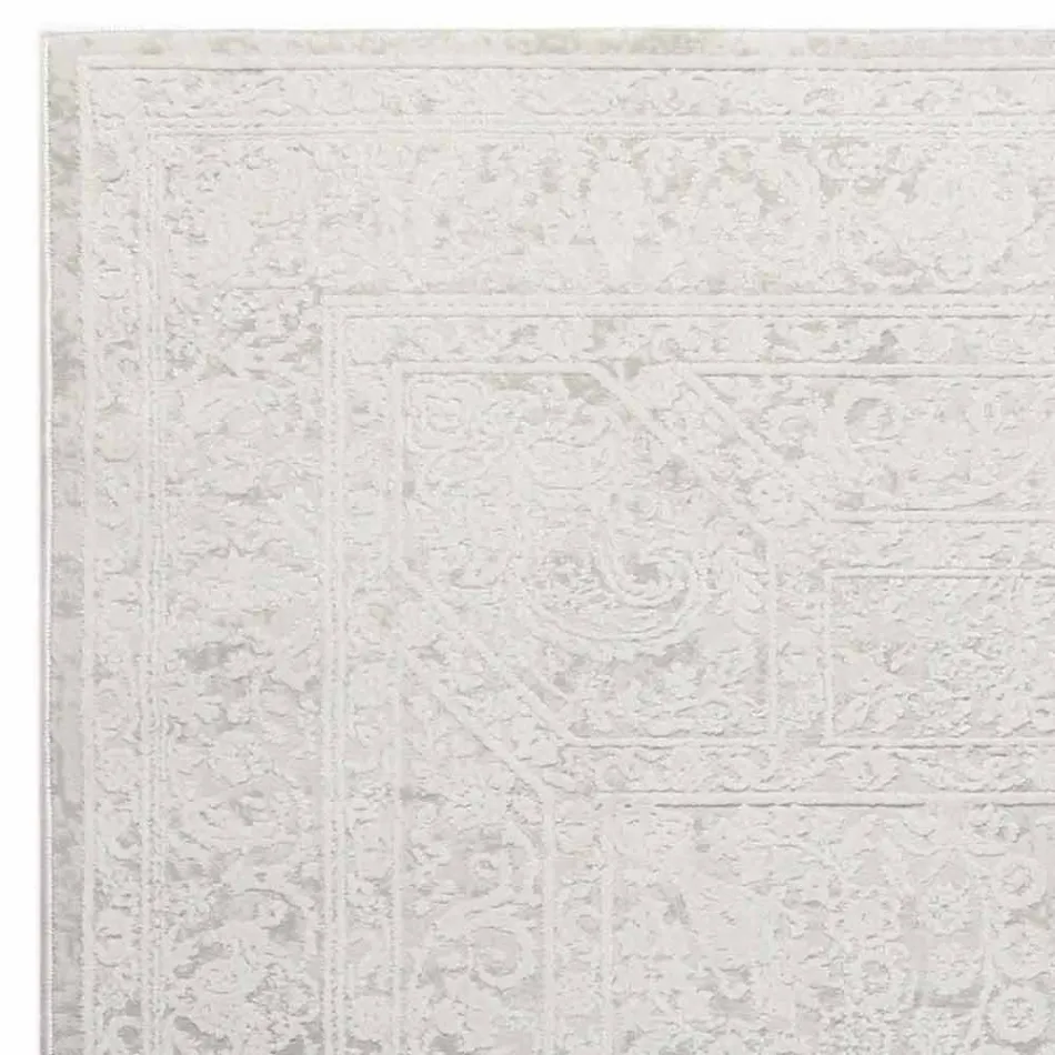 Designteppich mit beigem Design aus Polyester und Viskose - Okzitanien Viadurini