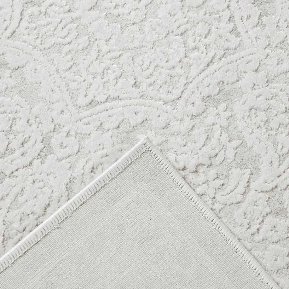 Designteppich mit beigem Design aus Polyester und Viskose - Okzitanien Viadurini