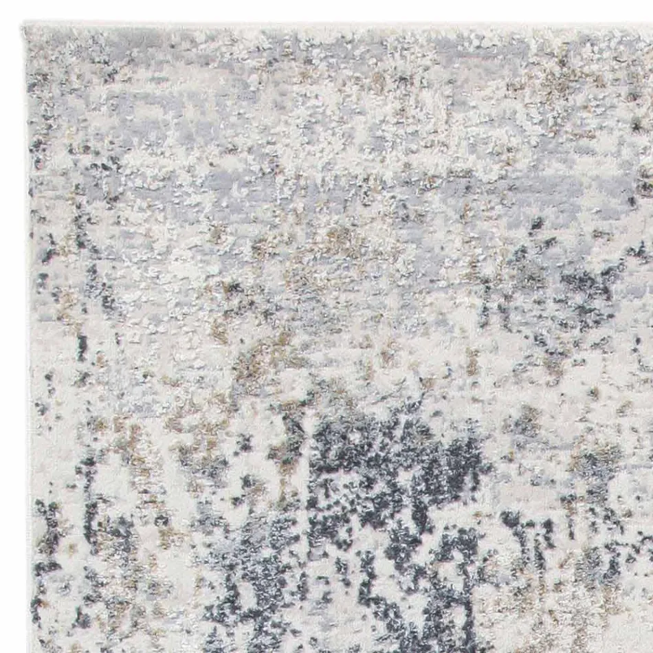 Designteppich mit beigem Design aus Polyester und Viskose - Okzitanien Viadurini