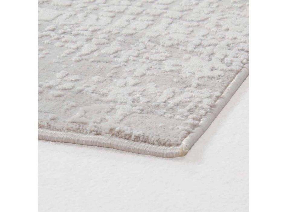 Designteppich mit beigem Design aus Polyester und Viskose - Okzitanien Viadurini