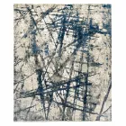 Moderner gemusterter Wohnzimmerteppich aus Bambusseide und Wolle – Laptos Viadurini