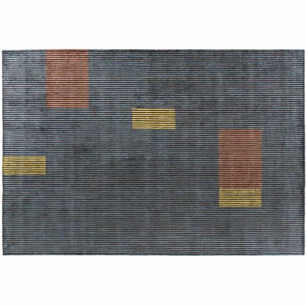 Handgefertigter modularer Teppich aus farbiger Viskose, gewebt in Indien – Gilberto Viadurini