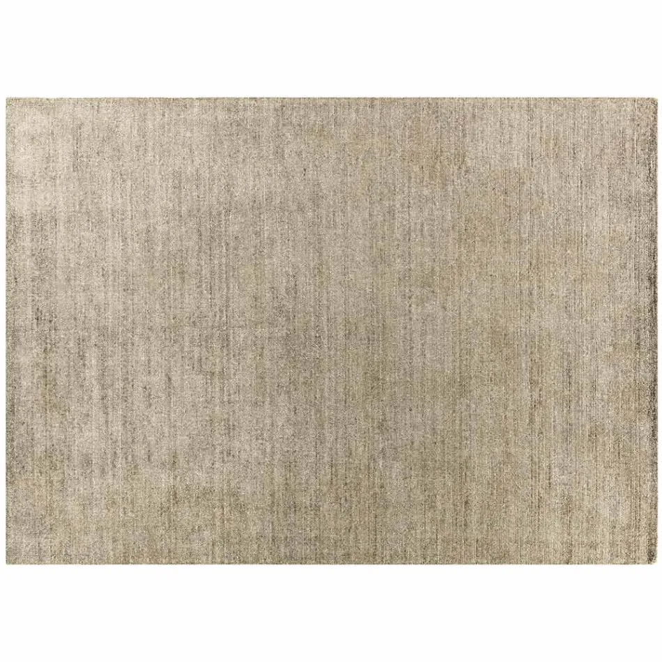 Handgefertigter Teppich, gewebt in Indien, hochwertige Wolle und Bambusseide – Anella Viadurini