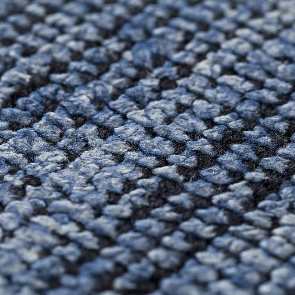 Handgefertigter Teppich, gewebt in Indien, hochwertige Wolle und Bambusseide – Anella Viadurini