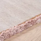 Teppich aus Viskose und Baumwolle mit farbigen Fransen in modernem Seidendesign - Garbino Viadurini