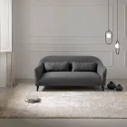 Moderner, eleganter Design-Wohnzimmerteppich aus Bambusseide und Wolle – Pasha Viadurini