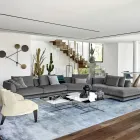 Handgefertigter Wohnzimmerteppich aus hochwertiger Viskose, gewebt in Indien – Bonnet Viadurini