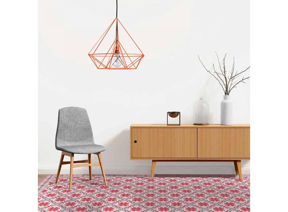 Design Wohnzimmer Teppich in rechteckigen Vinyl-Muster - Petunia