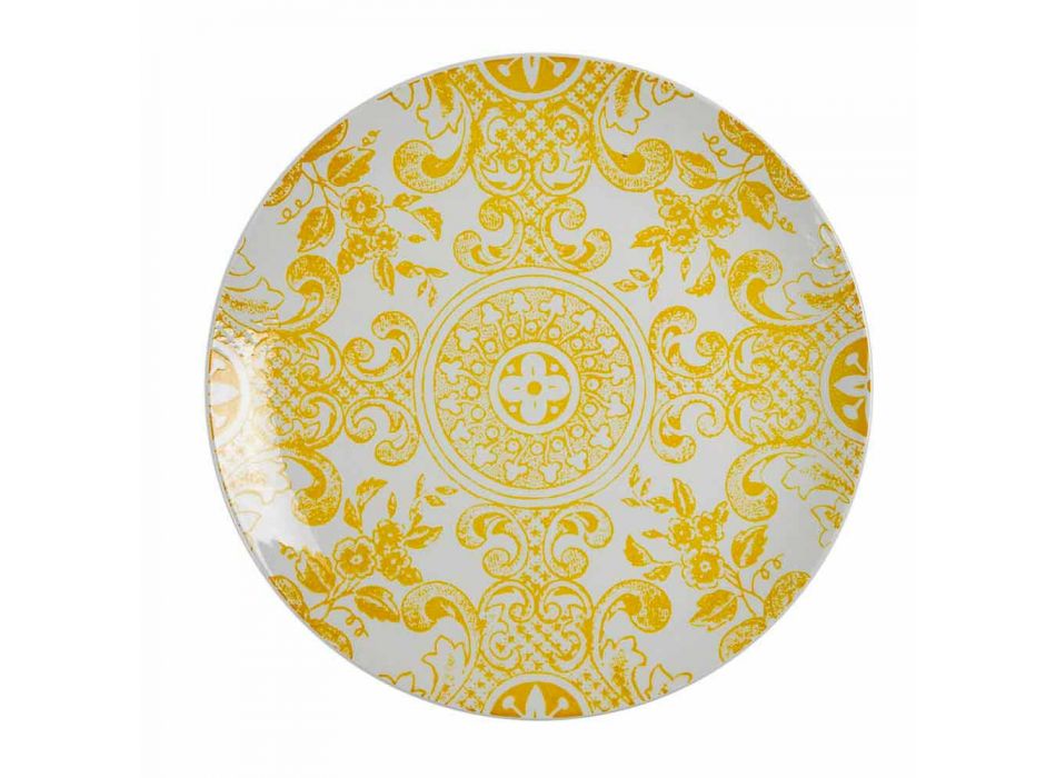 Porzellan farbig gedeckter Tischservice 18 Stück - Pizzotto Viadurini