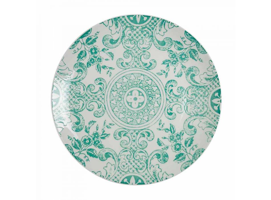Porzellan farbig gedeckter Tischservice 18 Stück - Pizzotto Viadurini