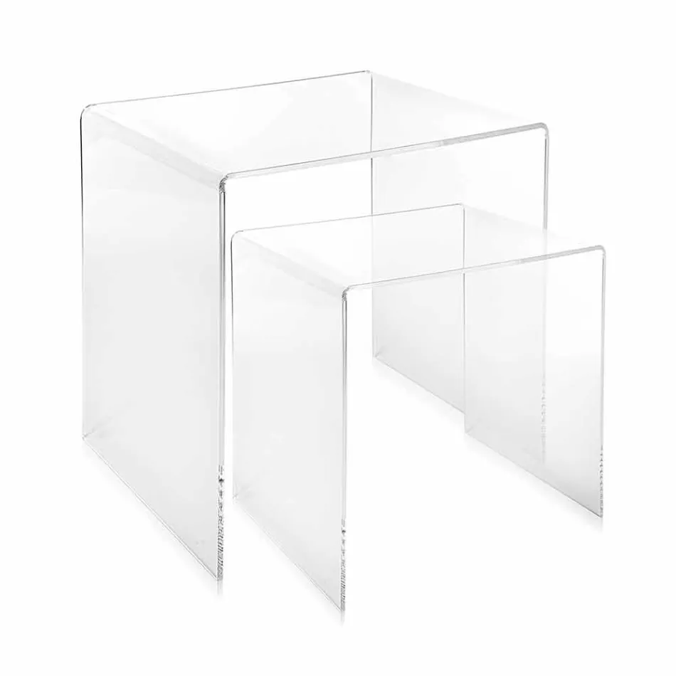 Designtische aus farbigem Plexiglas, hergestellt in Italien, Spinoso Viadurini