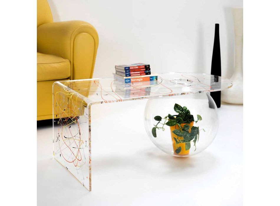 Moderne Plexiglas-Brückentabelle hergestellt in Italien, Bolly