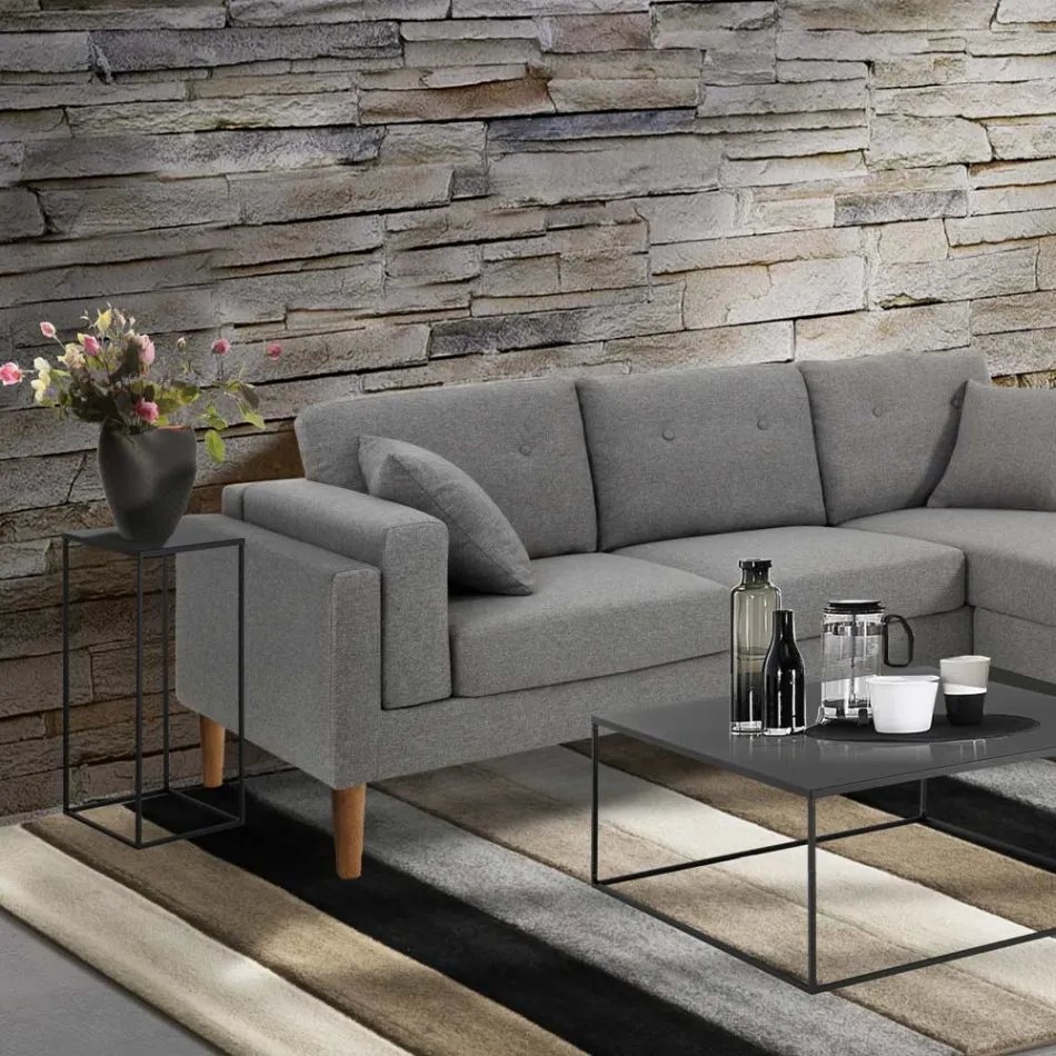 Hoher Couchtisch aus Stahl - Osmio Viadurini