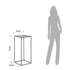 Hoher Couchtisch aus Stahl - Osmio Viadurini