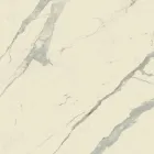 Hoher quadratischer Couchtisch aus schrägem Metall und matter Keramikplatte - Coriko Viadurini