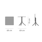 Bartisch für den Außenbereich mit 3 verstellbaren Aluminiumbeinen in 2 Ausführungen – Filomena Viadurini