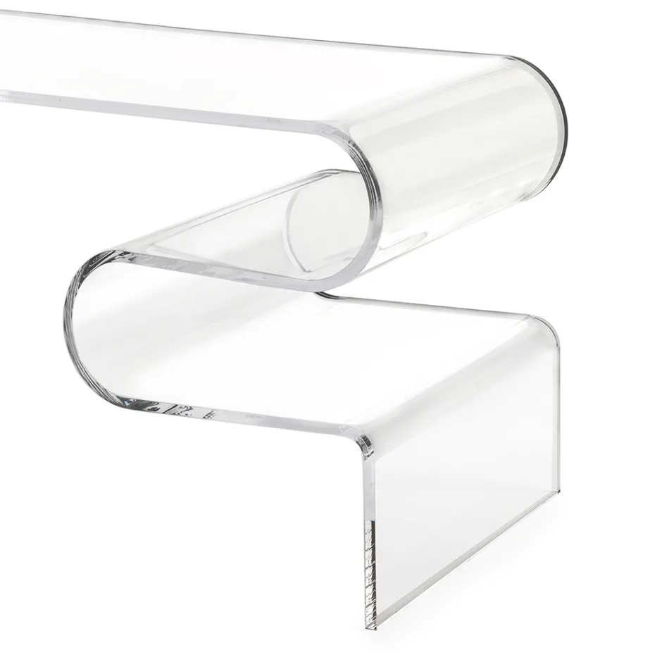 Dennis Couchtisch aus transparentem Plexiglas, hergestellt in Italien Viadurini