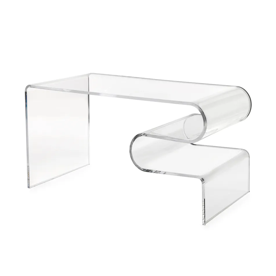 Dennis Couchtisch aus transparentem Plexiglas, hergestellt in Italien Viadurini