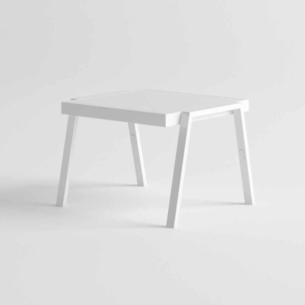Moderner outdoor couchtisch aus aluminium und hpl - carmine2