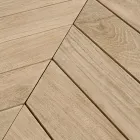 Niedriger Outdoor-Couchtisch aus Teakholz mit ovaler Platte, Homemotion – Ricardo Viadurini