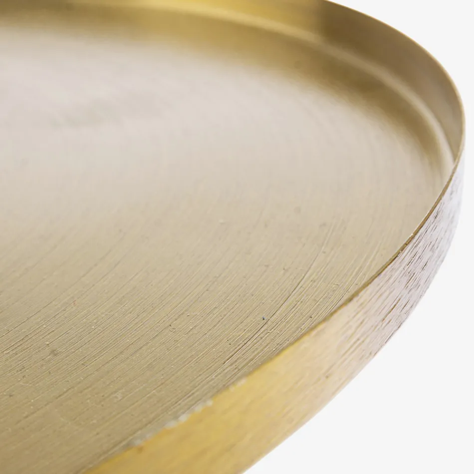 Design-Couchtisch aus vermessingtem Stahl - Kakta Viadurini