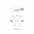 Niedriger Wohnzimmertisch aus Rauchglas und Holzschubladen 3 Größen - Mantra Viadurini