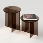 Laris Couchtisch aus Bronzeglas mit raffiniertem Design, hergestellt in Italien Viadurini