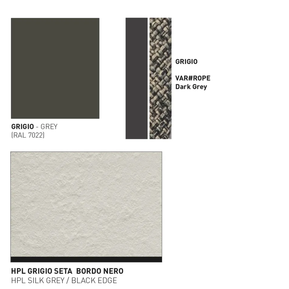 Niedrige Tischplatte HPL oder Keramik Made in Italy - Emmacross von Varaschin Viadurini