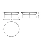 Niedrige Tischplatte HPL oder Keramik Made in Italy - Emmacross von Varaschin Viadurini