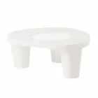 Niedriger Tisch Low Slide Lita Tisch Polyethylen und Glas aus Italien Viadurini