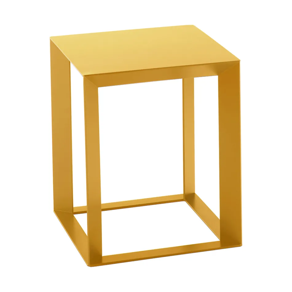 Quadratischer Couchtisch aus Metall in 2 Größen – Josyane Viadurini