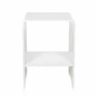 Mimi moderner Design weißer Couchtisch / Nachttisch, made in Italy Viadurini