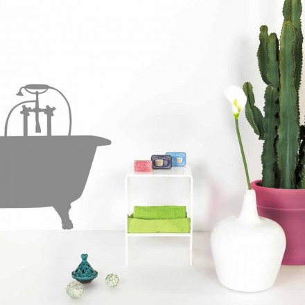 Mimi moderner Design weißer Couchtisch / Nachttisch, made in Italy Viadurini