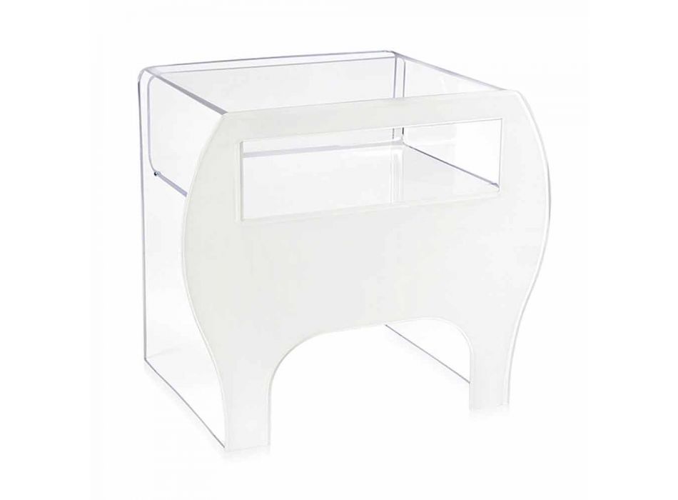 Couchtisch / Nachttisch aus Acrylglas im Mineo-Design