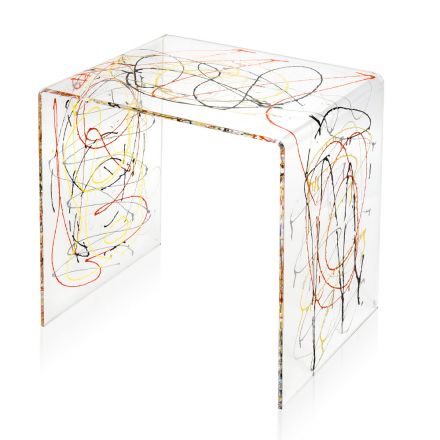 Nachttisch aus transparentem und farbigem Plexiglas 2 Größen - Pelere Viadurini