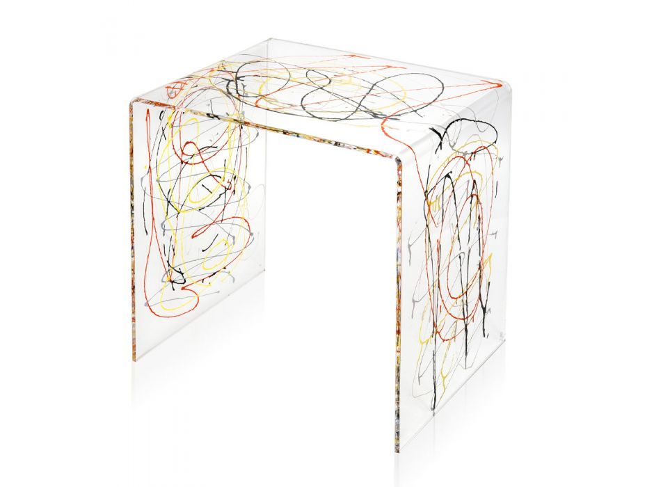 Nachttisch aus transparentem und farbigem Plexiglas 2 Größen - Pelere