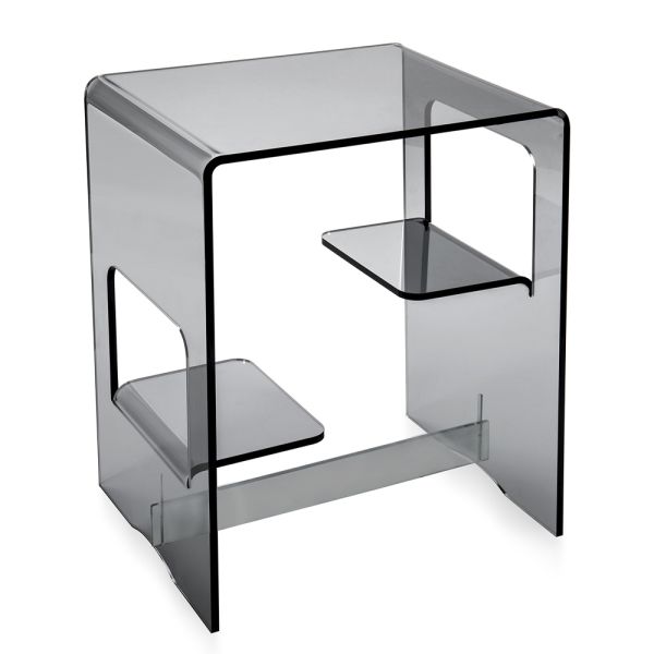 Nachttisch aus transparentem oder geräuchertem plexiglas made in italy - lollao