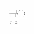 Runder Nachttisch mit modernem Design in Bordeaux oder Blue Wood - Vinnie Viadurini